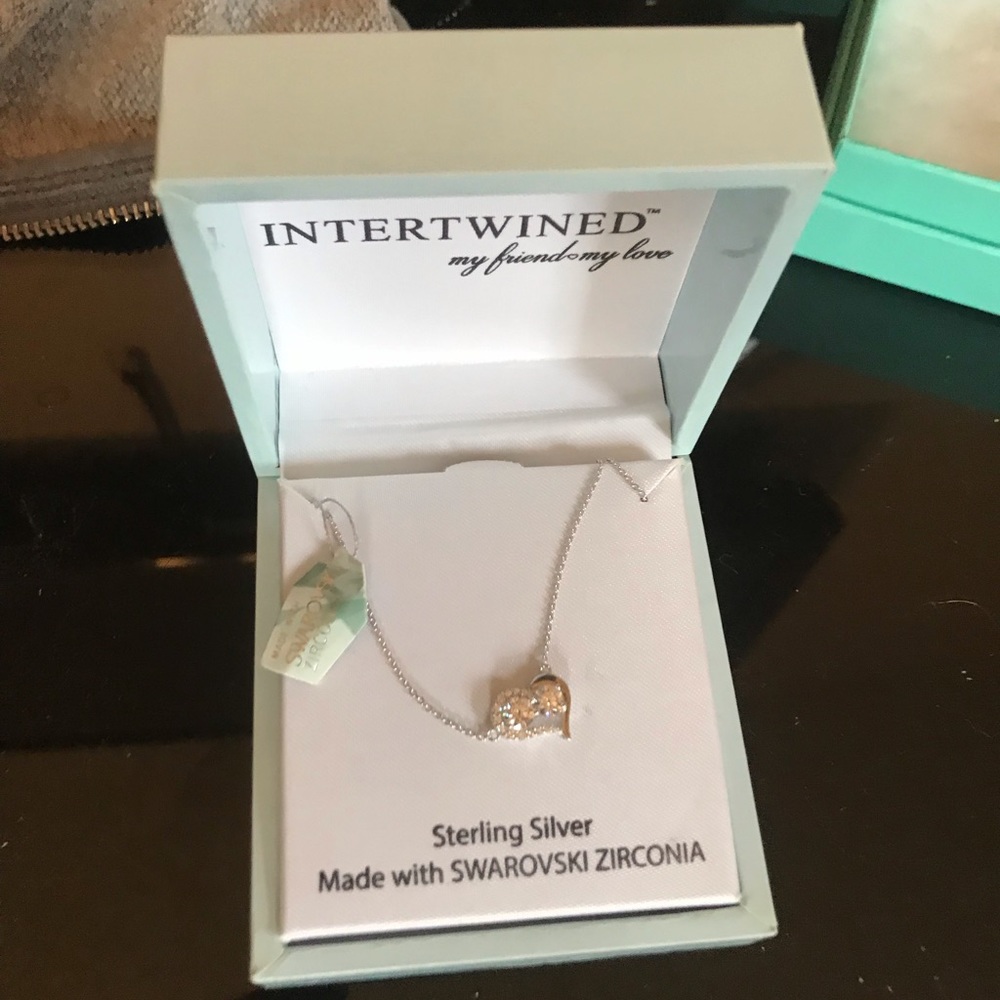 Sterling Silver Swarovski Heart Necklace